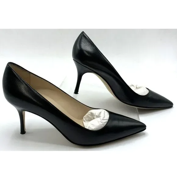 靴 MANOLO BLAHNIK 37 CAMPARIPEARL | Black Suede Mary Jane Pumps | Manolo Blahnik